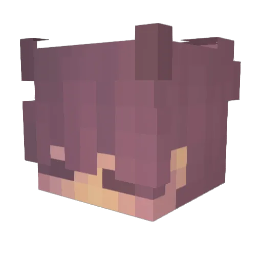 lumiveux Minecraft avatar head, 3D render