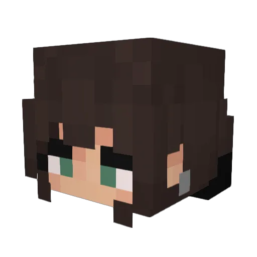 lumiyne Minecraft avatar head, 3D render