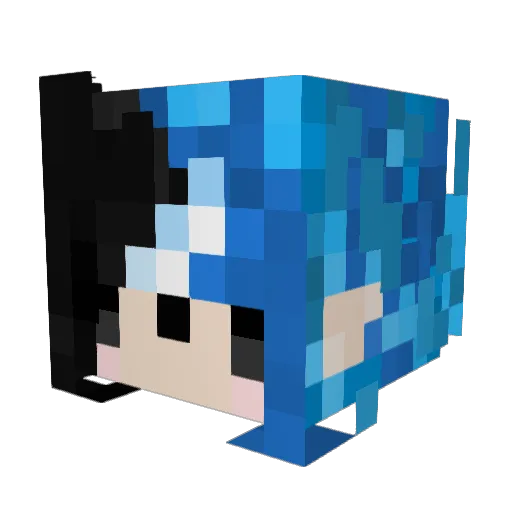 lummmii Minecraft avatar head, 3D render