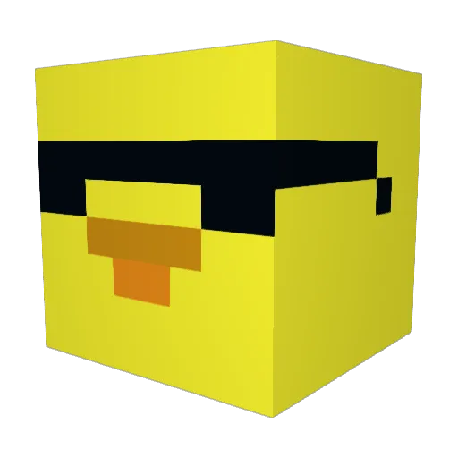 lumpyduck Minecraft avatar head, 3D render
