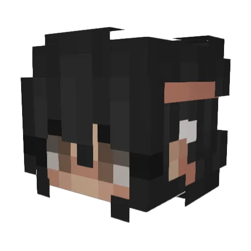 lumpypotato Minecraft avatar head, 3D render