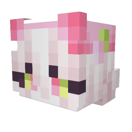 lun_y Minecraft avatar head, 3D render