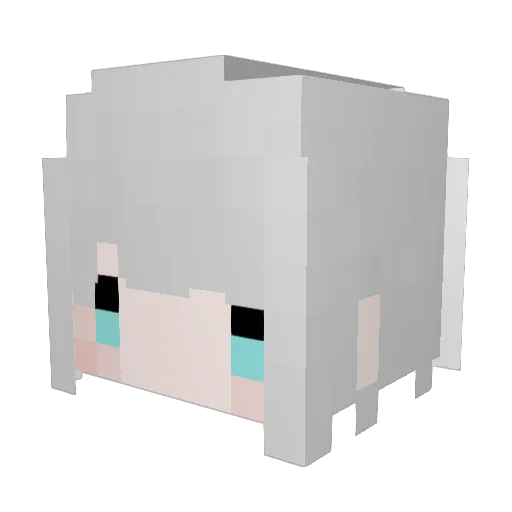 lun_yun Minecraft avatar head, 3D render