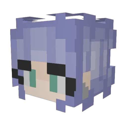 luna2819 Minecraft avatar head, 3D render
