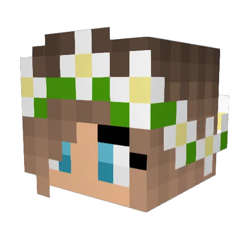 luna2901 Minecraft avatar head, 3D render