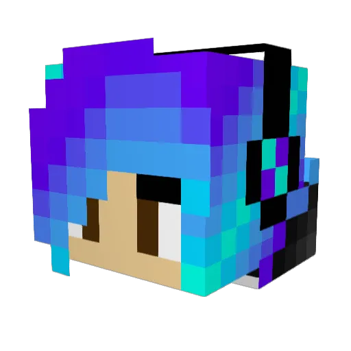 luna3321 Minecraft avatar head, 3D render