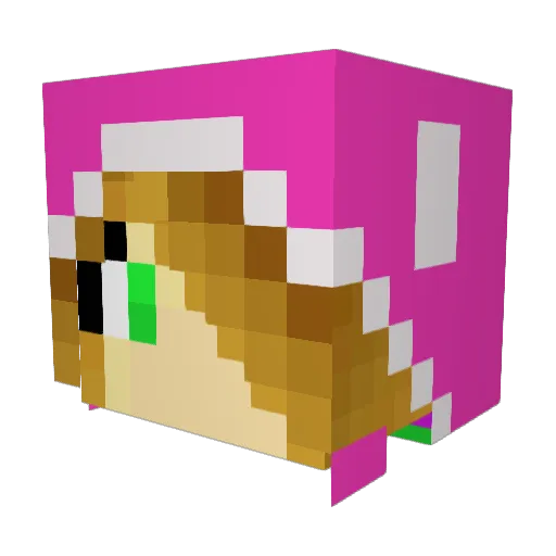 luna600 Minecraft avatar head, 3D render