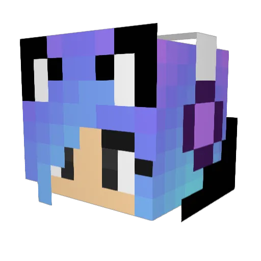 luna6364 Minecraft avatar head, 3D render