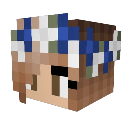 luna832 Minecraft avatar head, 3D render