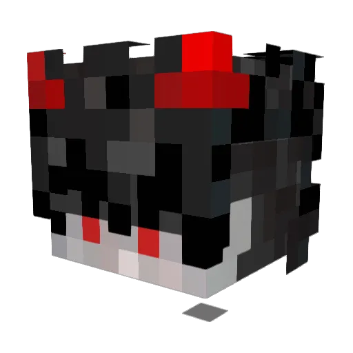 luna8888 Minecraft avatar head, 3D render