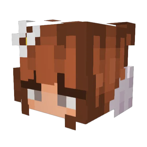lunaE090 Minecraft avatar head, 3D render