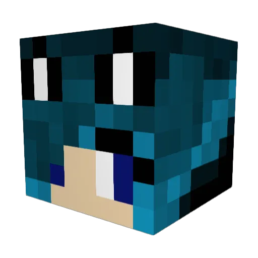 luna_11 Minecraft avatar head, 3D render