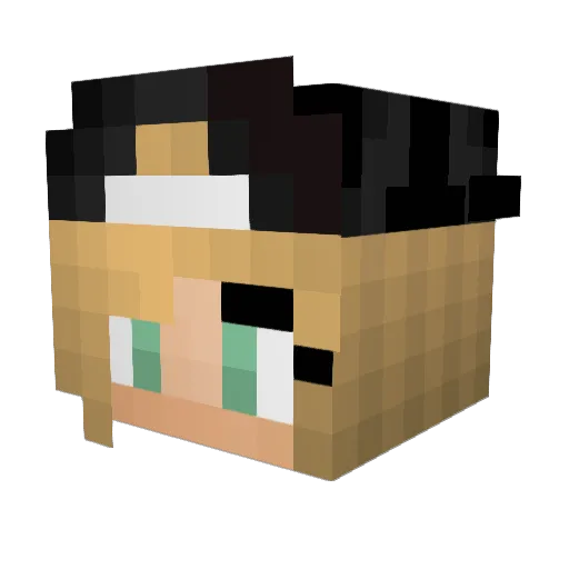 lunabats Minecraft avatar head, 3D render