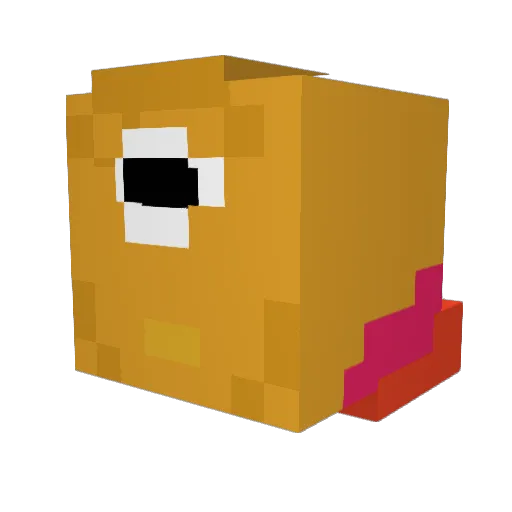 lunacirious Minecraft avatar head, 3D render