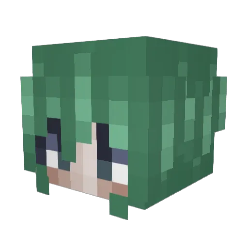 lunafeii Minecraft avatar head, 3D render