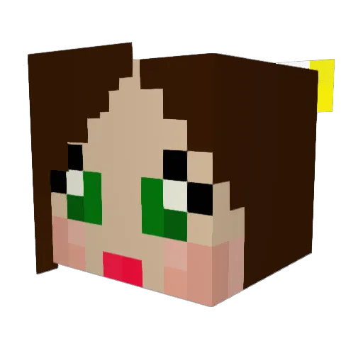 lunagamer01 Minecraft avatar head, 3D render