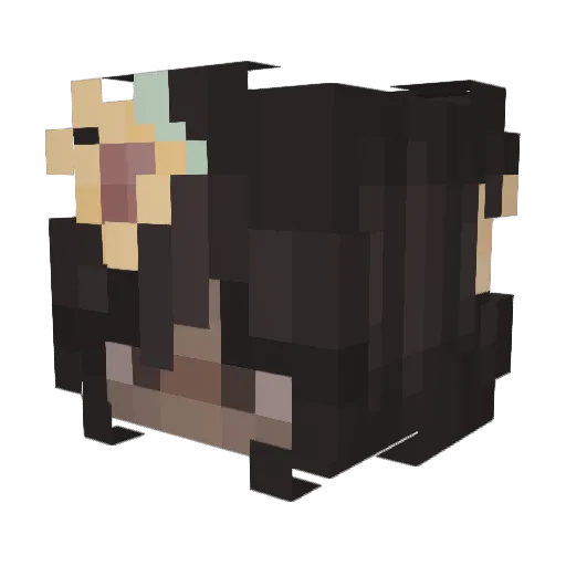 lunagoldy Minecraft avatar head, 3D render