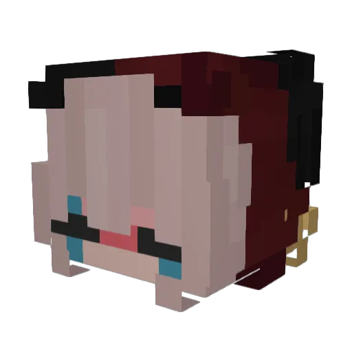 lunahoney Minecraft avatar head, 3D render