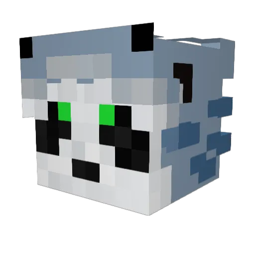 lunaisadream Minecraft avatar head, 3D render