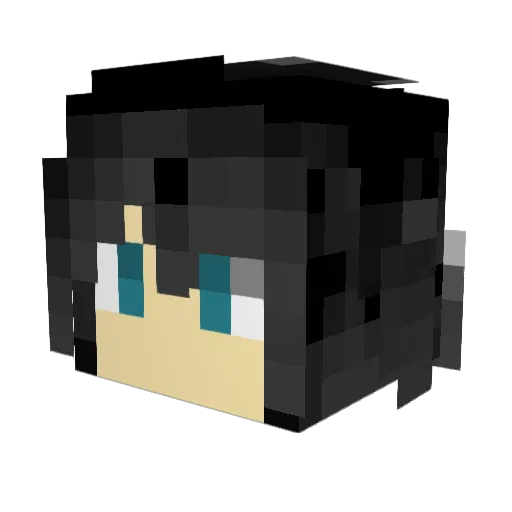 lunaku4696 Minecraft avatar head, 3D render