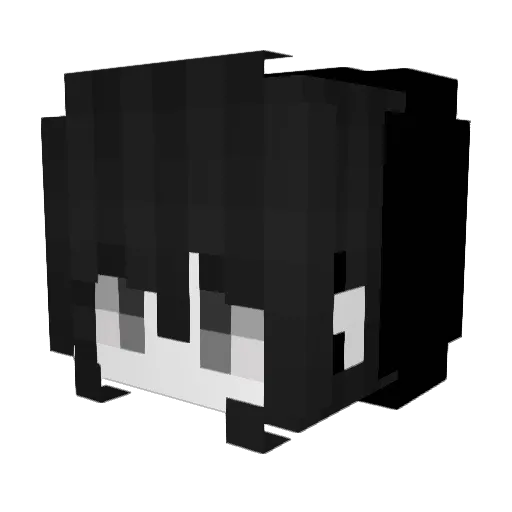 lunakukuti Minecraft avatar head, 3D render
