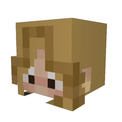 lunalke Minecraft avatar head, 3D render