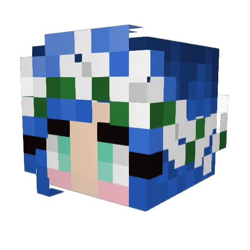 lunar303 Minecraft avatar head, 3D render