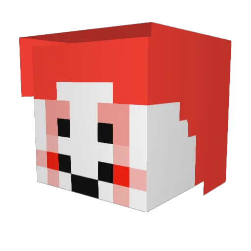 lunar3cl1ps3 Minecraft avatar head, 3D render