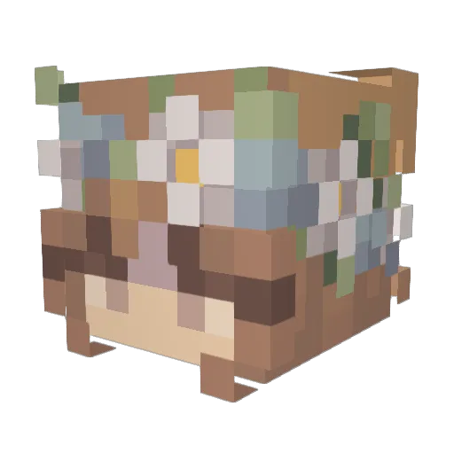 lunar_an Minecraft avatar head, 3D render