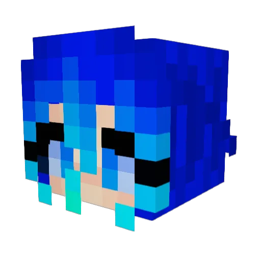 lunariaMoon_ Minecraft avatar head, 3D render
