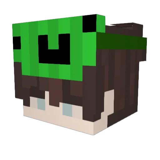 lunarstone Minecraft avatar head, 3D render