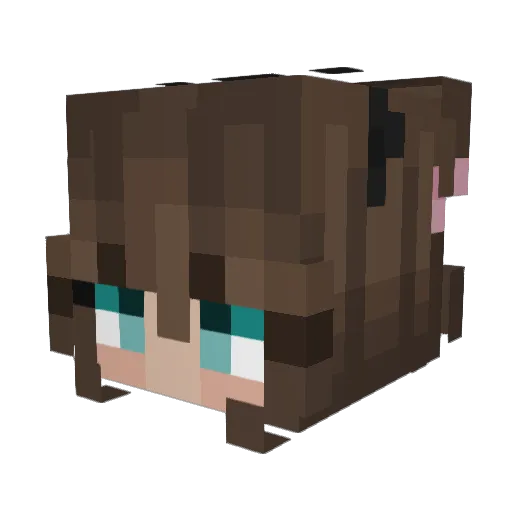 lunartara Minecraft avatar head, 3D render