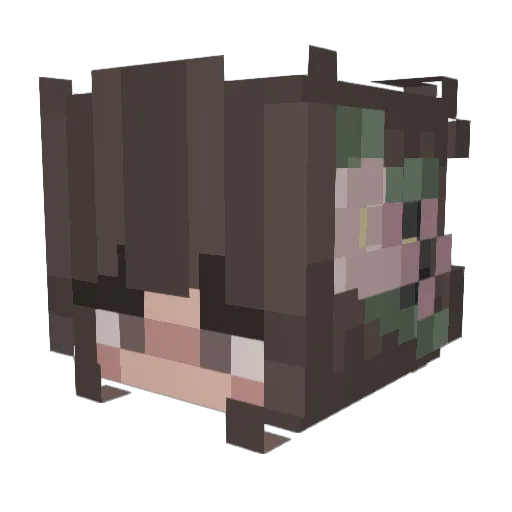 lunartiaa Minecraft avatar head, 3D render