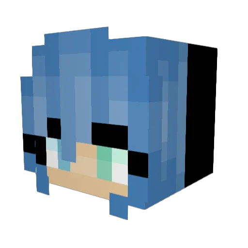 lunarwolf01 Minecraft avatar head, 3D render