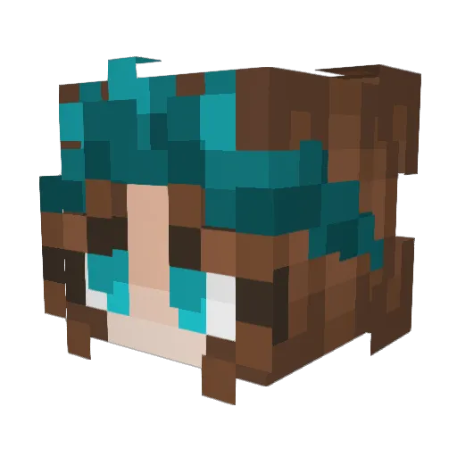 lunaseasailor Minecraft avatar head, 3D render