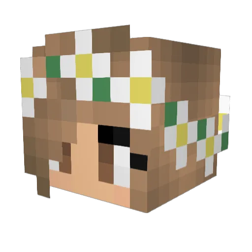 lunasoes Minecraft avatar head, 3D render