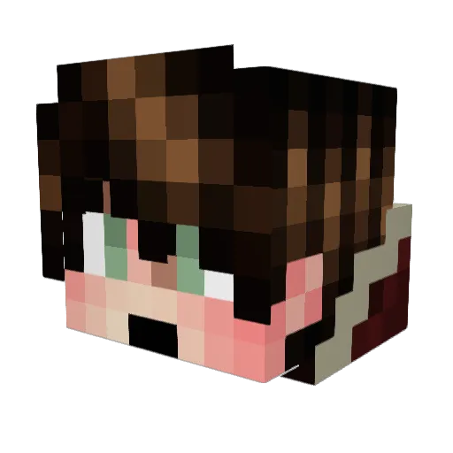 lunatic3011 Minecraft avatar head, 3D render