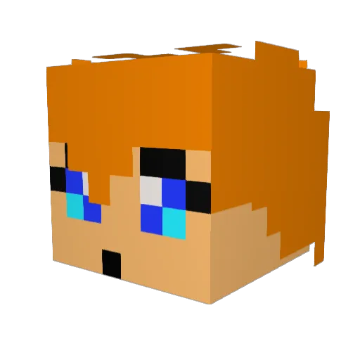 lunatic45 Minecraft avatar head, 3D render
