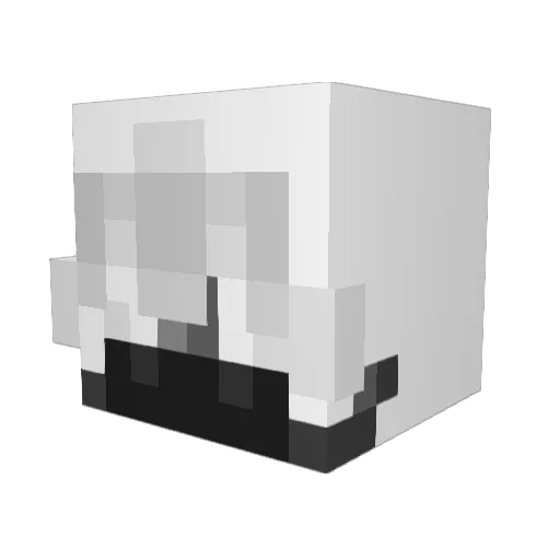 lunatic6th Minecraft avatar head, 3D render