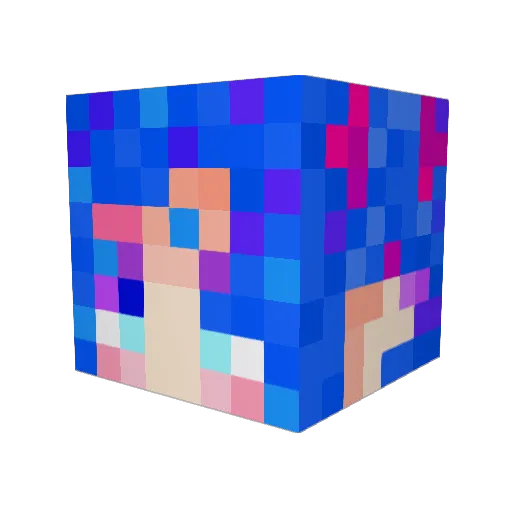 lunatoons26 Minecraft avatar head, 3D render