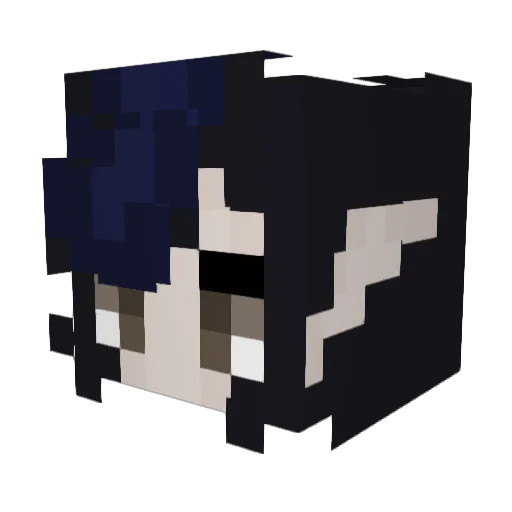 lunav4mppp Minecraft avatar head, 3D render