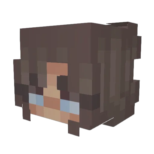 lunaxcraft Minecraft avatar head, 3D render