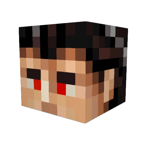 lunaxsu Minecraft avatar head, 3D render
