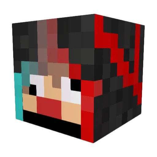 lunderboy Minecraft avatar head, 3D render