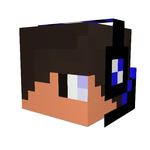 lundermc Minecraft avatar head, 3D render