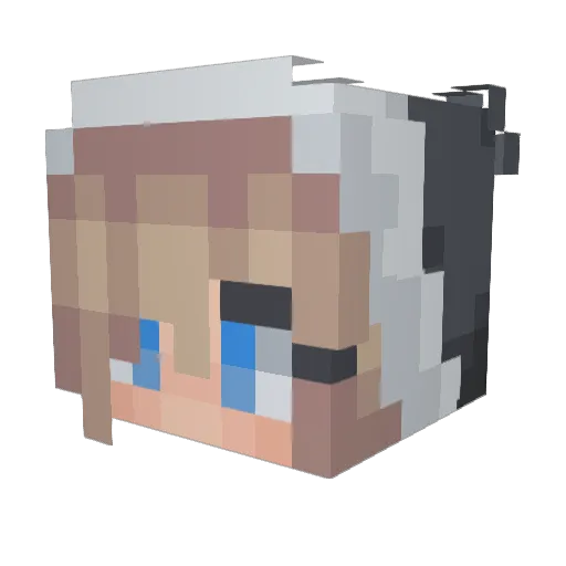 lundle Minecraft avatar head, 3D render