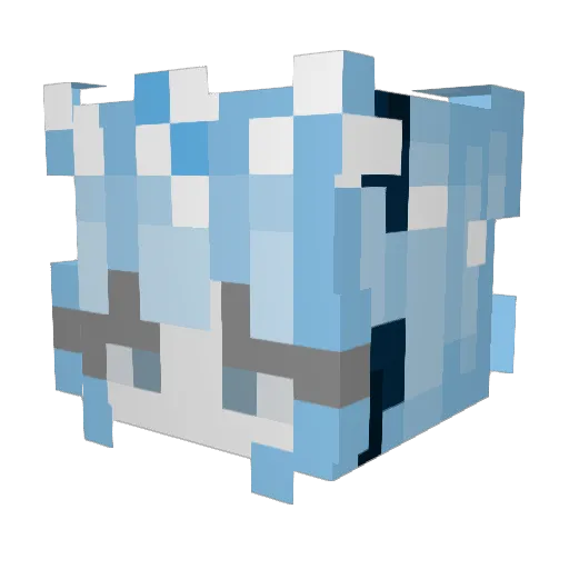 lunebunni Minecraft avatar head, 3D render
