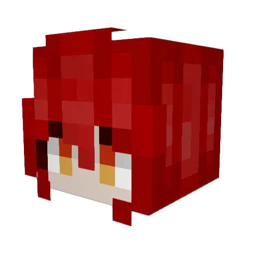 lunedemiel Minecraft avatar head, 3D render