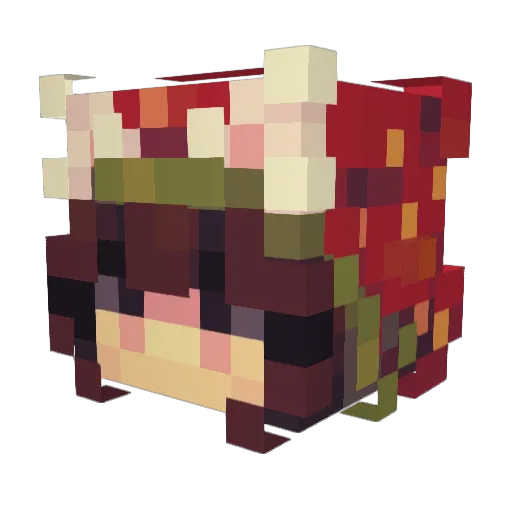 lunelov Minecraft avatar head, 3D render