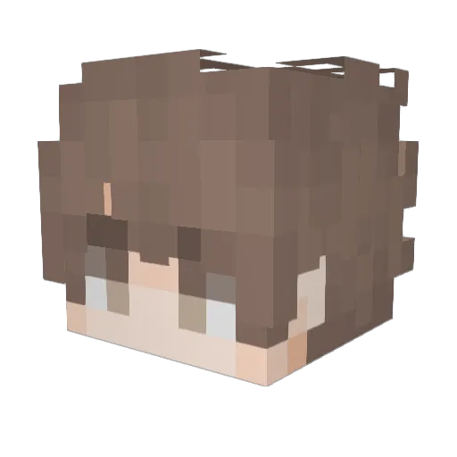 lunergank Minecraft avatar head, 3D render